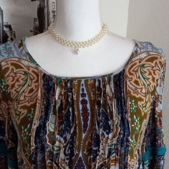 Bila teal multicolor swing top - Picture 2 of 11